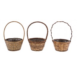 6" Round Bamboo Single Basket