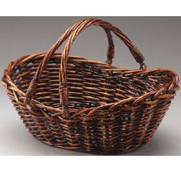  Brown Stain Willow w/Double Drop Handles 