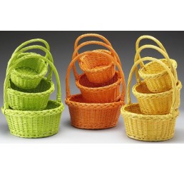 Round Willow Set/3 Baskets  