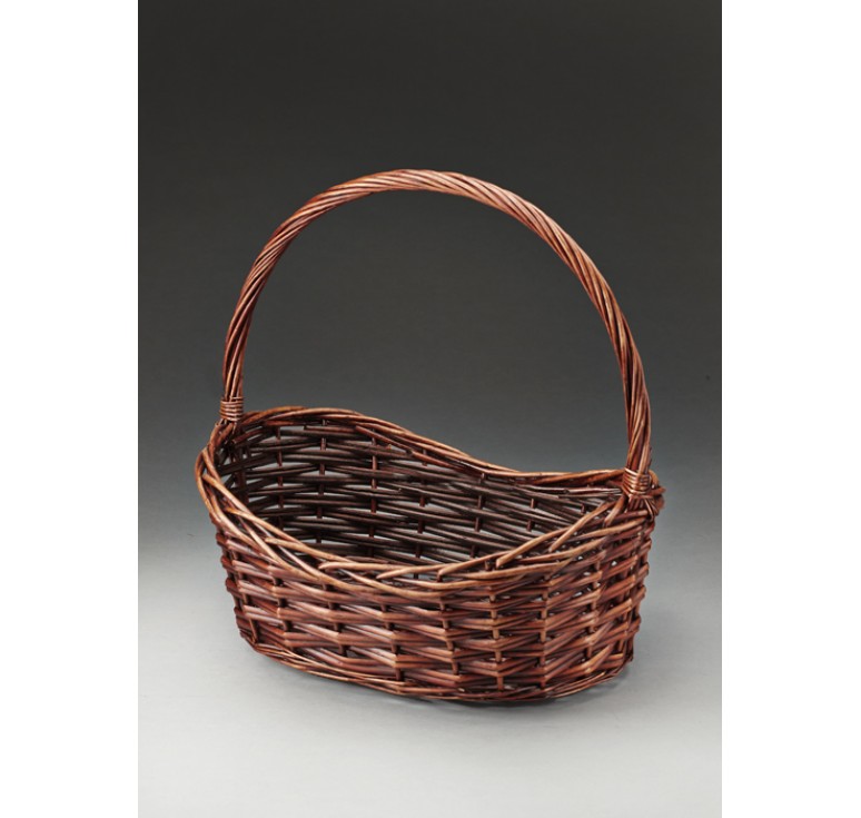 Brown Stain Willow Basket  