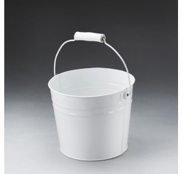 Round Metal Pail with Drop Handle