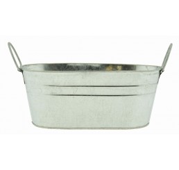 Oval Galvanized Metal Container 