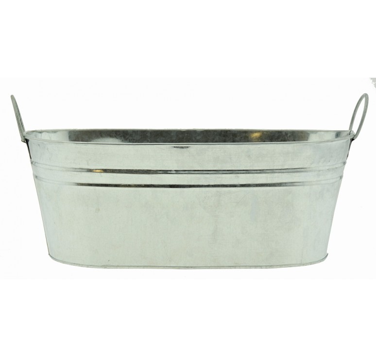 Galvanized Metal Container - Oval  