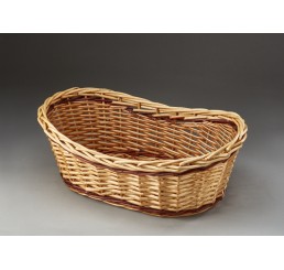 Two-Tone Oblong Willow Basket