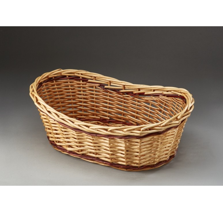 Two-Tone Oblong Willow Tray  