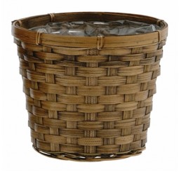 6" Bamboo Planter Basket / Pot Cover 
