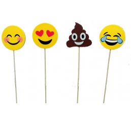 Wooden Emoji Pick