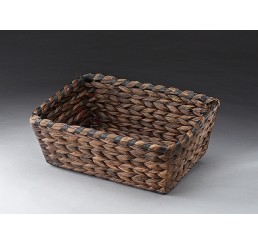 Brown Stain Seagrass Tray with Metal Frame 