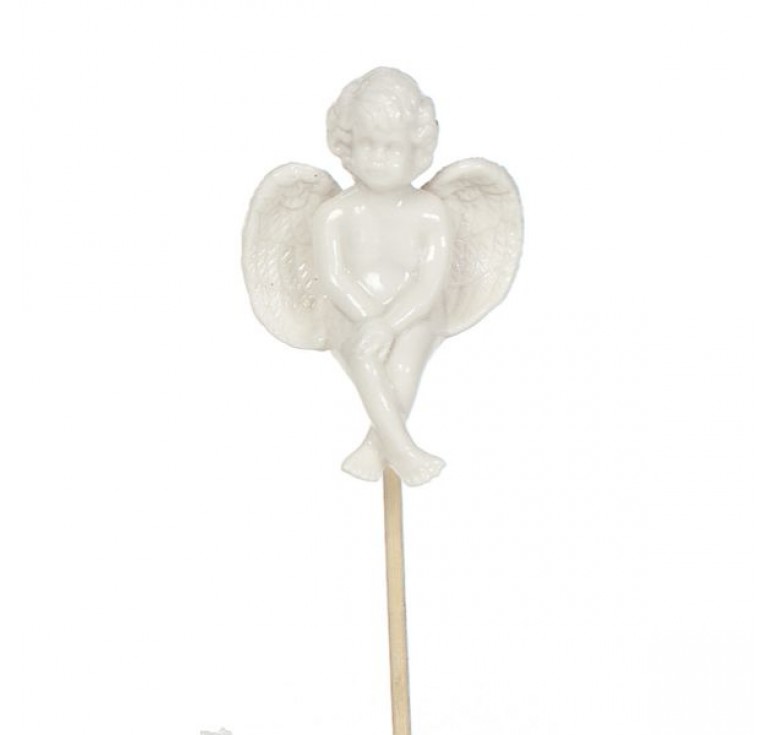 Glazed Porcelain Cherub Pick