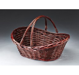 Oval Willow with Double Drop Handles-S