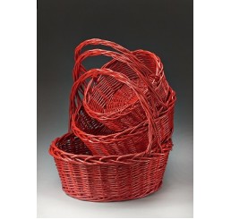 Giant Round Willow Baskets Set/3