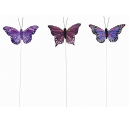 3" Purple Butterfly Pick