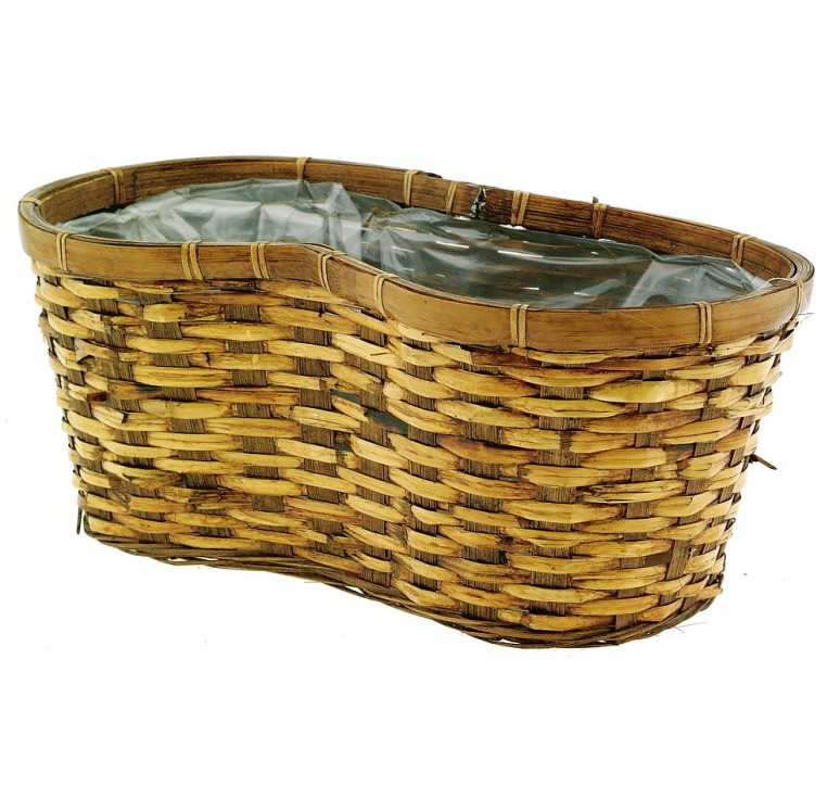Bamboo Peanut Shaped Double 8" - Brown Stain