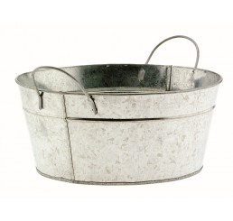 Round Galvanized Metal Container  