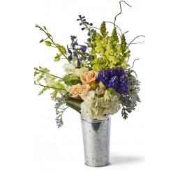 Galvanized Metal Flower Bucket