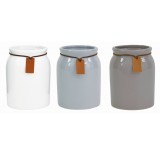 Round Ceramic Vases w/Rope Decoration