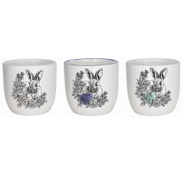 Ceramic Container w/Bunny Designs