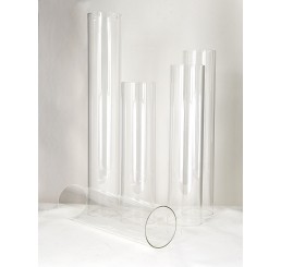 Open Ended Clear Glass Candle Sleeves