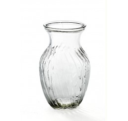 Swirled Glass Vase - Clear