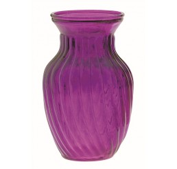 Swirled Glass Vase - Purple