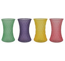 Glass Gathering Vase - 4 Assorted Colors