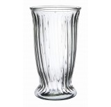 XL Ribbed Glass Vase - Clear