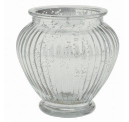 Glass Ginger Jar - Silver Mercury 