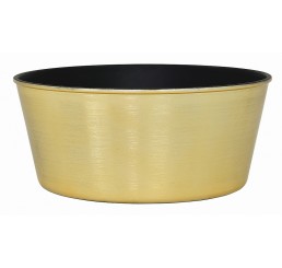 Round, Recycled Plastic Container - Gold