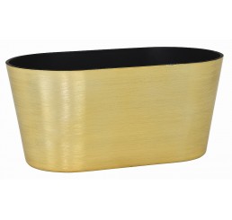 Oval, Recycled Plastic Container - Gold  
