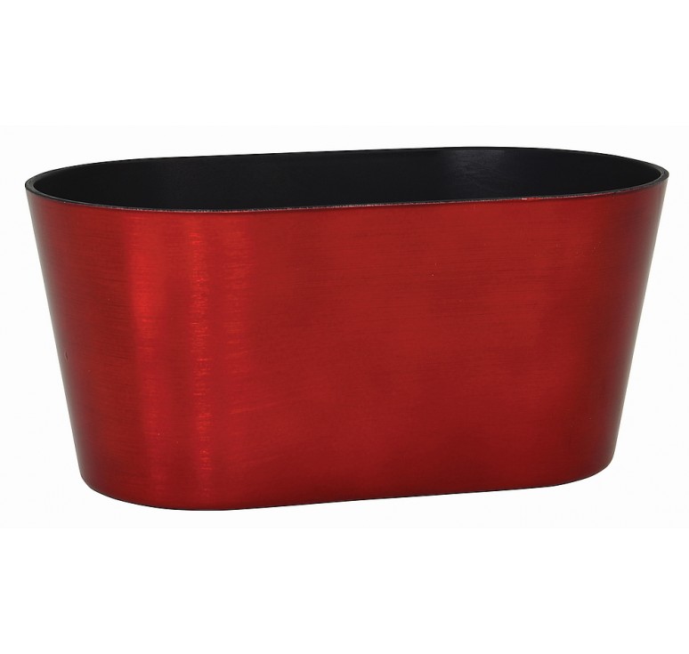 Oval, Recycled Plastic Container - Red