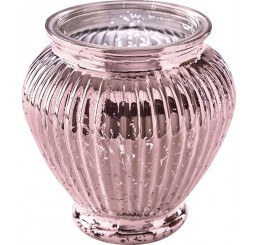 Glass Ginger Jar - Pink Mercury