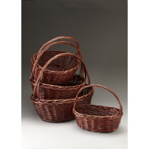 Brown Stain Willow Set of 4