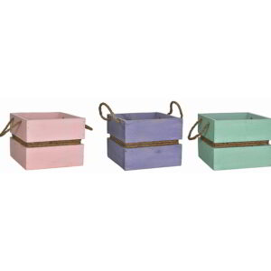 Wooden Containers with Rope Handles