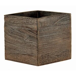 Brown Stain Wooden 6" Cube
