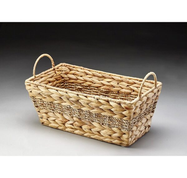 Rectangular Seagrass & Rope Container