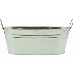 Galvanized Metal Container - Oval