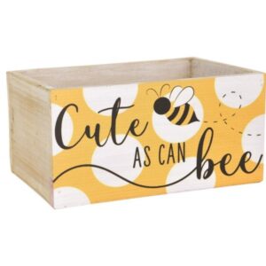 Rectangular Wooden Container "Cute As Can bee"