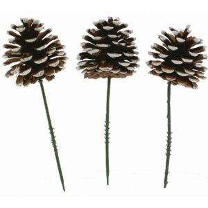 White Tip Pinecone Pick - Case of 100 pcs