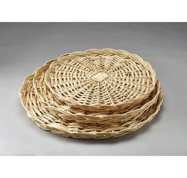 18" Round Willow Packing Tray