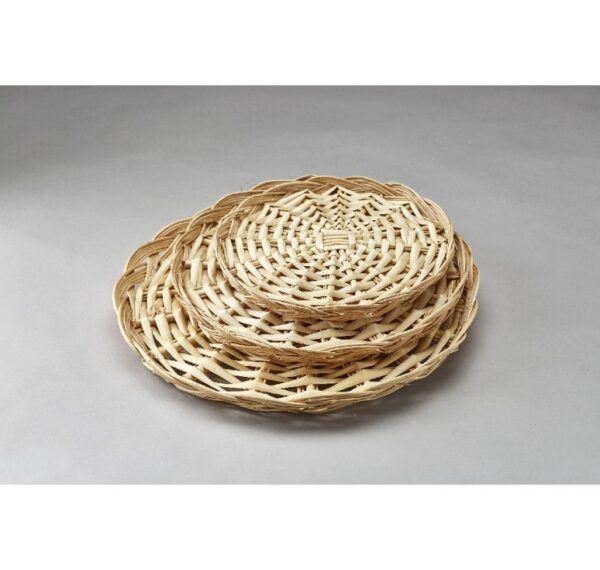 8" Round Split Willow Packing Tray