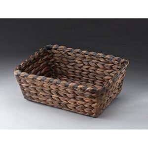 Brown Stain Seagrass Tray with Metal Frame