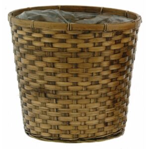 Brown Stain Bamboo Planter - fits 10" pot