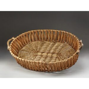 Oval Willow Tray with Wooden Ear Handles
