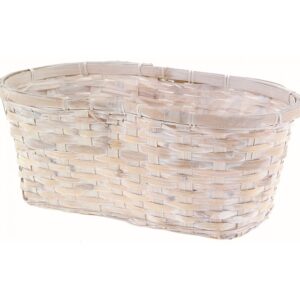 Bamboo Peanut-Shaped Double 6" - White Washed