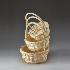 Natural, Round Willow Set of 3