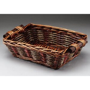 Willow and Rope Tray with Wooden Ear Handles