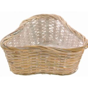 Triple Bamboo Planter; White Washed