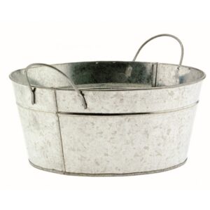 Round Galvanized Metal Container