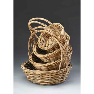 Round Set of 4 Indonesian Split-Rattan