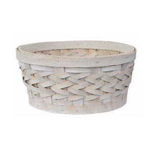 White Wash Woodchip Bowl - 8"